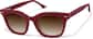 Angle view of Square Sunglasses 117918 in Red thumbnail