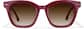 Front view of Square Sunglasses 117918 in Red thumbnail