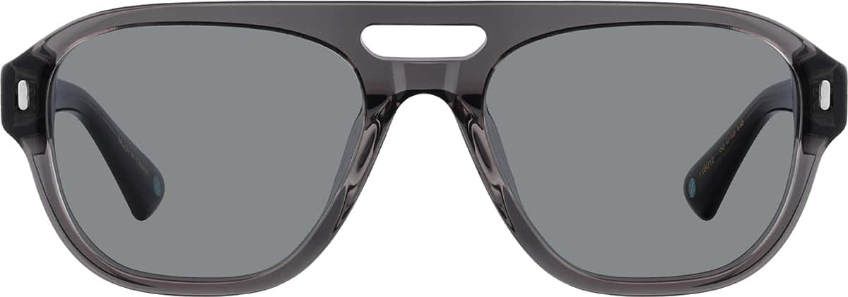 Front view of Aviator Sunglasses 118012 in Gray