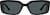 Front view of Rectangle Sunglasses 118121 in Black thumbnail