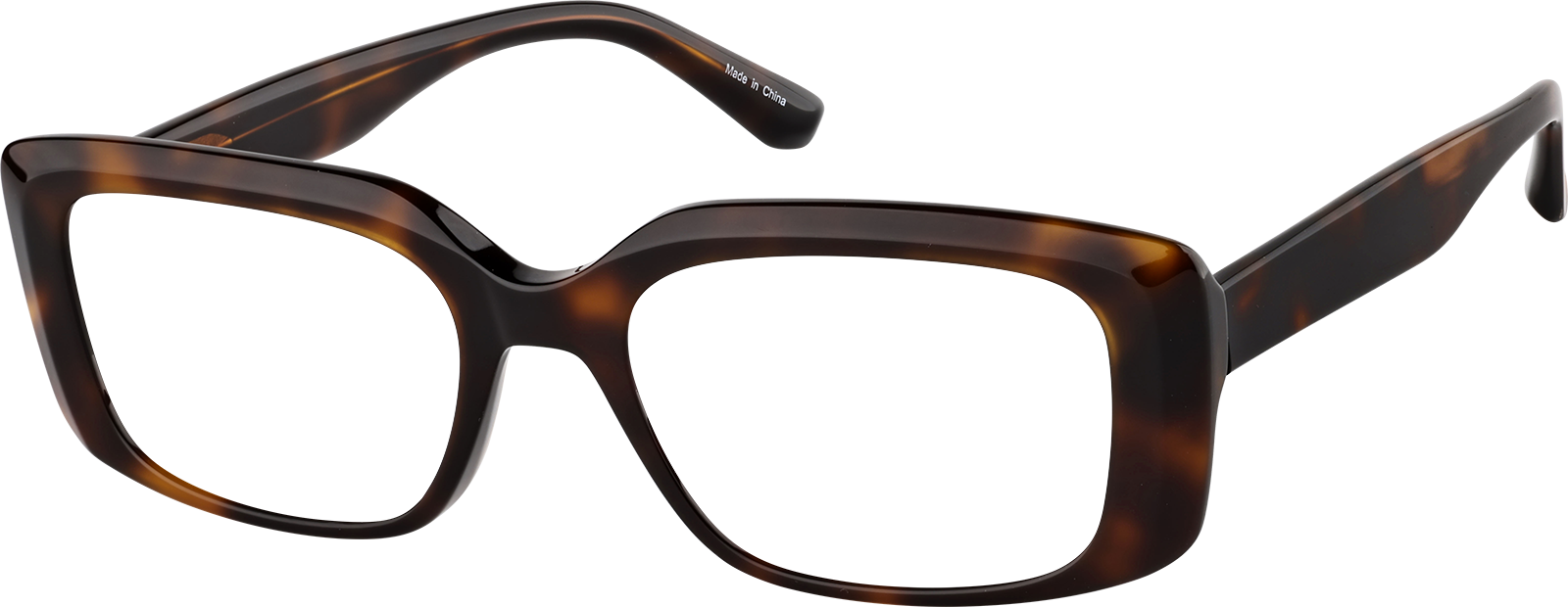 Tortoiseshell Rectangle Sunglasses #118125 | Zenni Optical display picture 1