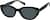 Angle view of Cat-Eye Sunglasses 118221 in Black thumbnail