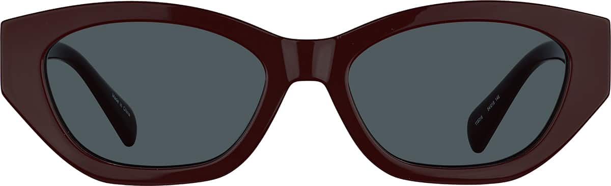 Front view of Cat-Eye Sunglasses 118318 in Red