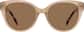 Front view of Cat-Eye Sunglasses 118415 in Brown thumbnail
