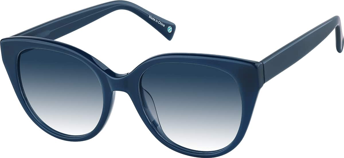 Angle view of Cat-Eye Sunglasses 118416 in Blue