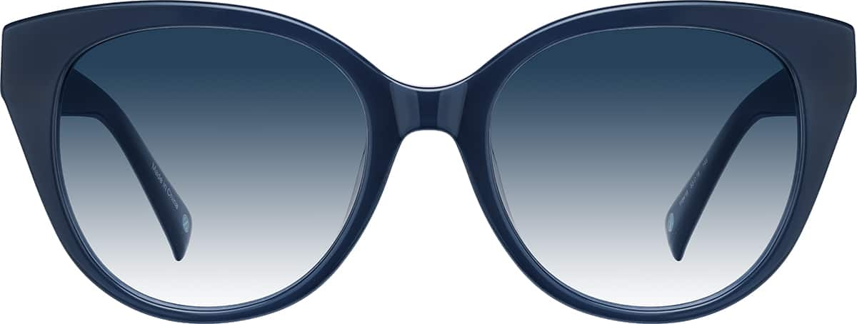 Front view of Cat-Eye Sunglasses 118416 in Blue