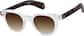 Angle view of Round Sunglasses 118823 in Clear thumbnail