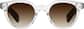 Front view of Round Sunglasses 118823 in Clear thumbnail