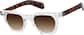 Angle view of Square Sunglasses 118923 in Clear thumbnail