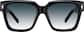 Front view of Square Sunglasses 119221 in Black thumbnail