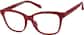 Angle view of Square Glasses 1210018 in Red thumbnail