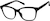 Angle view of Square Glasses 1210021 in Black thumbnail