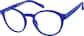 Angle view of Round Glasses 1210116 in Blue thumbnail