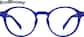 Front view of Round Glasses 1210116 in Blue thumbnail