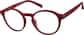Angle view of Round Glasses 1210118 in Red thumbnail
