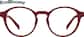 Front view of Round Glasses 1210118 in Red thumbnail