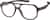 Angle view of OptiFlex Aviator Glasses 1210215 in Brown thumbnail