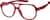 Angle view of OptiFlex Aviator Glasses 1210218 in Red thumbnail