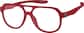 Angle view of OptiFlex Aviator Glasses 1210218 in Red thumbnail