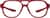 Front view of OptiFlex Aviator Glasses 1210218 in Red thumbnail