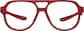 Front view of OptiFlex Aviator Glasses 1210218 in Red thumbnail