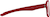 Side view of OptiFlex Aviator Glasses 1210218 in Red thumbnail