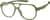 Angle view of OptiFlex Aviator Glasses 1210224 in Green thumbnail