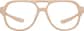 Front view of OptiFlex Aviator Glasses 1210233 in Cream thumbnail