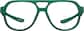 Front view of OptiFlex® Aviator Glasses 1210234 in Green thumbnail