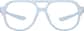 Front view of OptiFlex Aviator Glasses 1210236 in Blue thumbnail