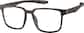 Angle view of OptiFlex Square Glasses 1210315 in Brown thumbnail