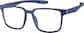 Angle view of OptiFlex Square Glasses 1210316 in Blue thumbnail