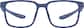 Front view of OptiFlex Square Glasses 1210316 in Blue thumbnail