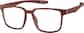 Angle view of OptiFlex® Square Glasses 1210318 in Red thumbnail
