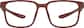 Front view of OptiFlex® Square Glasses 1210318 in Red thumbnail