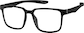 Angle view of OptiFlex Square Glasses 1210321 in Black thumbnail