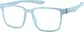 Angle view of OptiFlex Square Glasses 1210336 in Blue thumbnail
