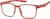 Angle view of OptiFlex Square Glasses 1210342 in Orange thumbnail