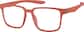 Angle view of OptiFlex® Square Glasses 1210342 in Orange thumbnail