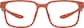 Front view of OptiFlex® Square Glasses 1210342 in Orange thumbnail