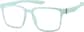 Angle view of OptiFlex Square Glasses 1210346 in Blue thumbnail
