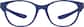 Front view of OptiFlex Square Glasses 1210416 in Blue thumbnail