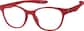 Angle view of OptiFlex Square Glasses 1210418 in Red thumbnail
