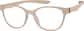 Angle view of OptiFlex Square Glasses 1210433 in Cream thumbnail