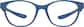 Front view of OptiFlex Square Glasses 1210446 in Blue thumbnail