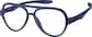 Angle view of OptiFlex Aviator Glasses 1210516 in Blue thumbnail