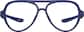 Front view of OptiFlex Aviator Glasses 1210516 in Blue thumbnail