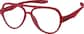Angle view of OptiFlex® Aviator Glasses 1210518 in Red thumbnail