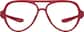 Front view of OptiFlex® Aviator Glasses 1210518 in Red thumbnail