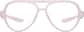 Front view of OptiFlex Aviator Glasses 1210519 in Pink thumbnail